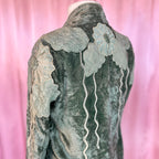 1980s Embellished velvet jacket, Handmade, size 12