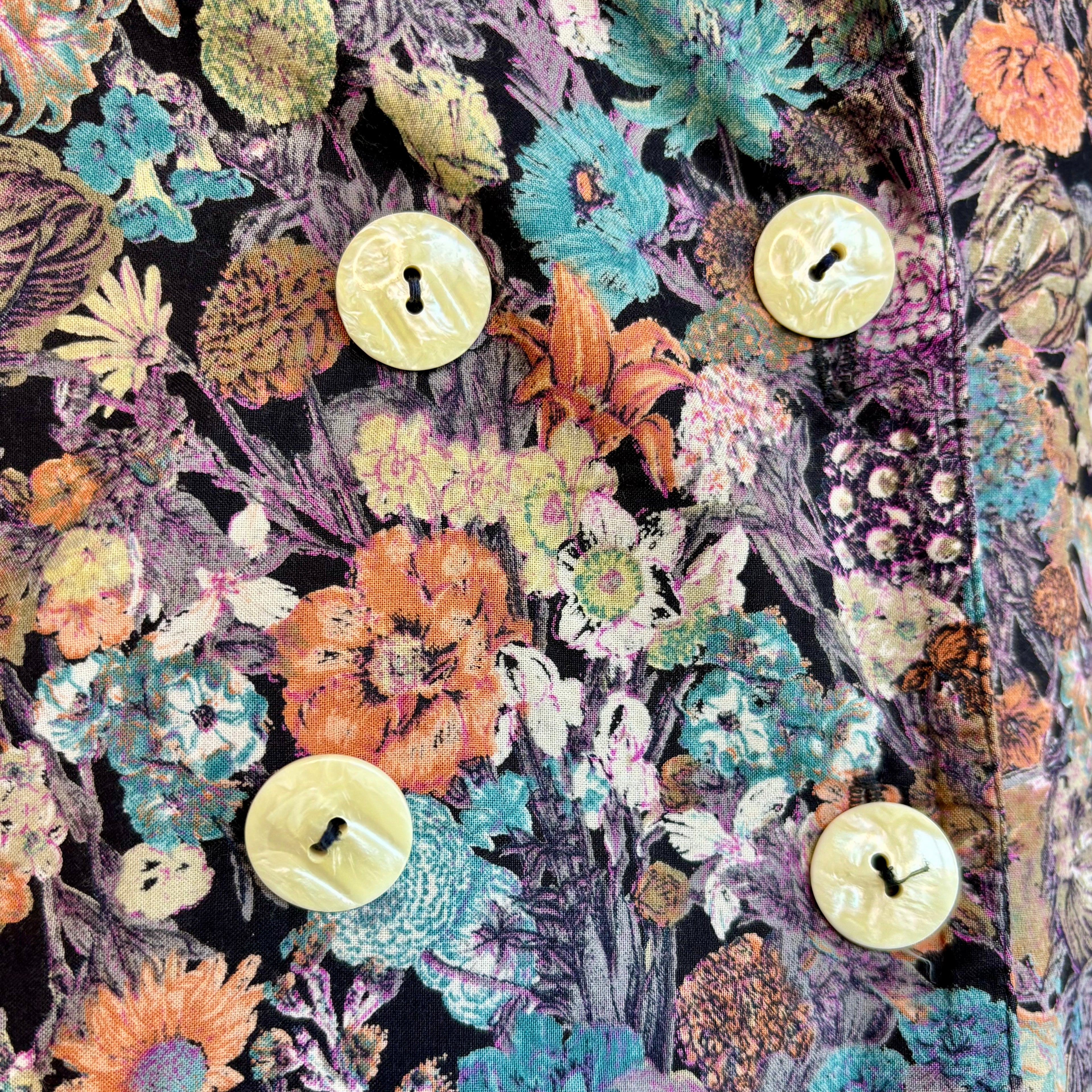 1980s Floral blouse, Unbranded, size 18