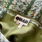 1970s Green patterned maxi dress, by Quad, size 12