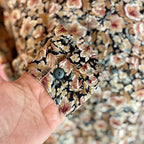 1980s Black & Brown floral blouse, by Mia, size 14
