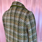 1960s/70s Green welsh wool coat, by Dillad Coracle, size 12