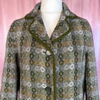 1960s/70s Green welsh wool coat, by Dillad Coracle, size 12