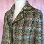 1960s/70s Green welsh wool coat, by Dillad Coracle, size 12