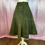 1970s Suede skirt & gilet co-ord, unbranded, size 8