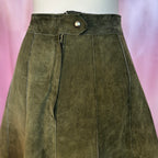 1970s Suede skirt & gilet co-ord, unbranded, size 8