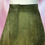1970s Suede skirt & gilet co-ord, unbranded, size 8