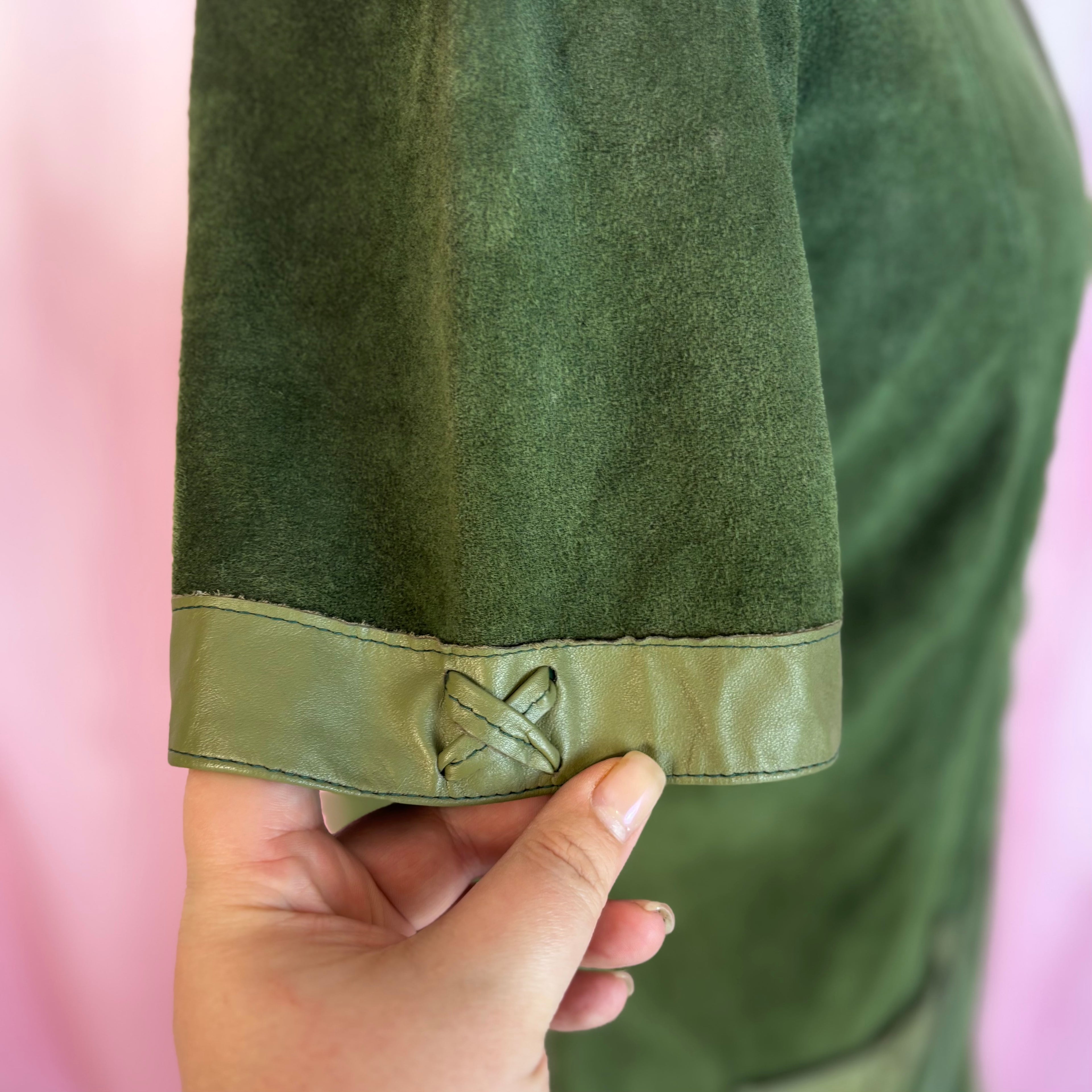 1970s Suede & Leather jacket, unbranded, size 12/14