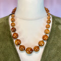 1980s Wooden beaded  necklace