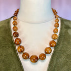 1980s Wooden beaded  necklace