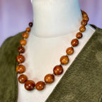 1980s Wooden beaded  necklace