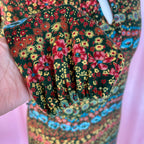 1970s Floral jersey dress, by St Michael, size 12
