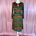 1970s Floral jersey dress, by St Michael, size 12