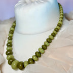 1980s Green beaded necklace