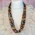 1980s Marbled multi strand necklace