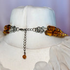 1980s Amber glass necklace