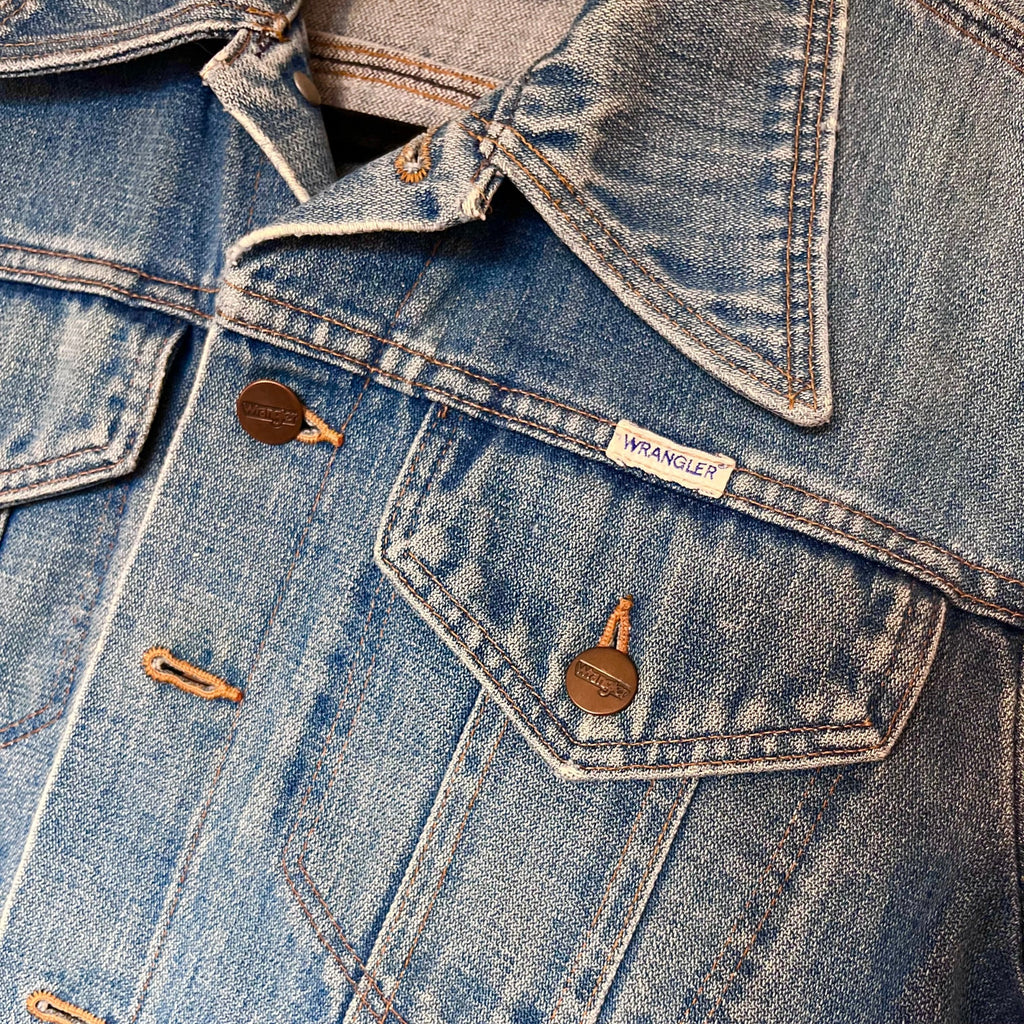 1980s classic denim jacket, by Wrangler, size 10