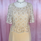 1970s Lace peplum dress, Dandi by Berketex, size 14
