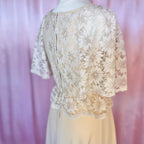 1970s Lace peplum dress, Dandi by Berketex, size 14