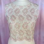 1960s Beaded lace crop top, unbranded, size 12