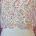 1960s Beaded lace crop top, unbranded, size 12