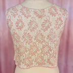 1960s Beaded lace crop top, unbranded, size 12