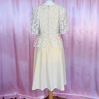 1970s Lace peplum dress, Dandi by Berketex, size 8