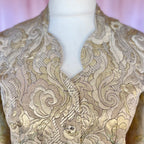 1980s Gold lurex brocade jacket, by Paris, size 12