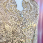 1980s Gold lurex brocade jacket, by Paris, size 12