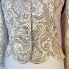1980s Gold lurex brocade jacket, by Paris, size 12