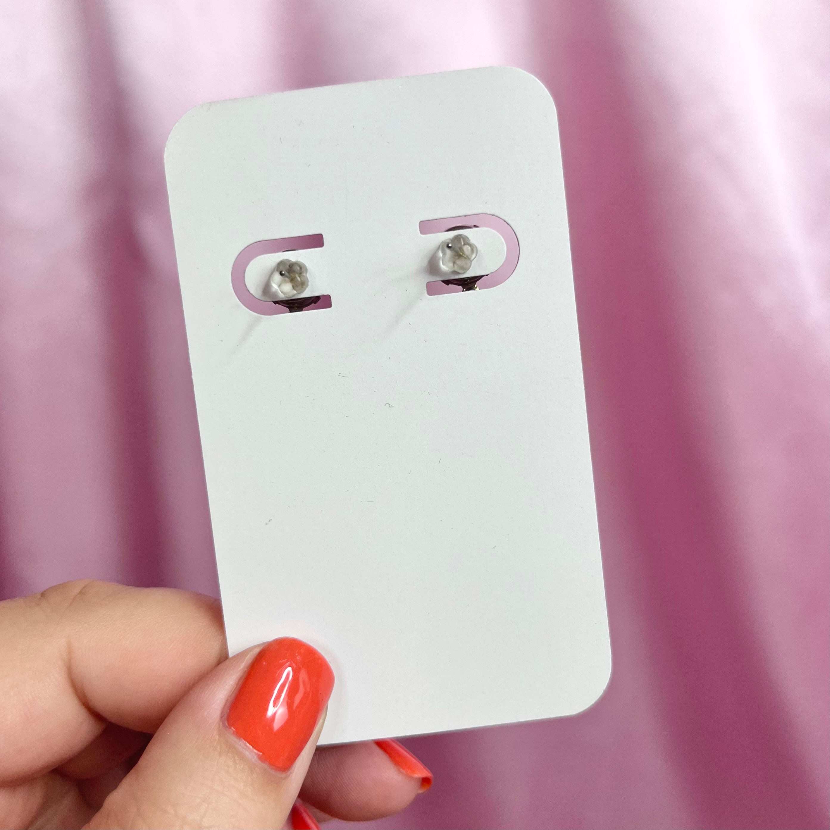 1980s Black & Silver dangly earrings