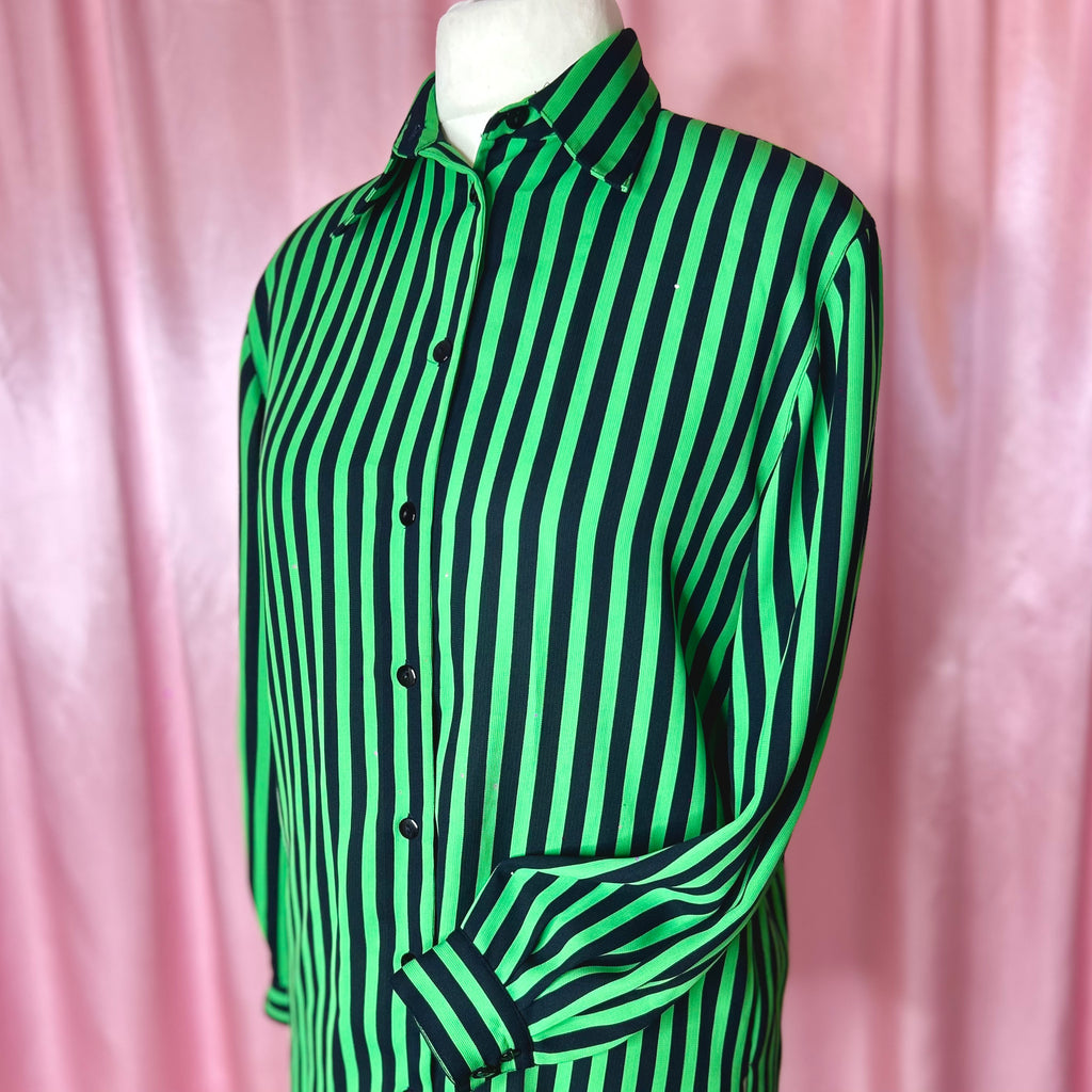 1980s Black & Green shirt, by Whimsy, size 12