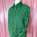 1980s Black & Green shirt, by Whimsy, size 12