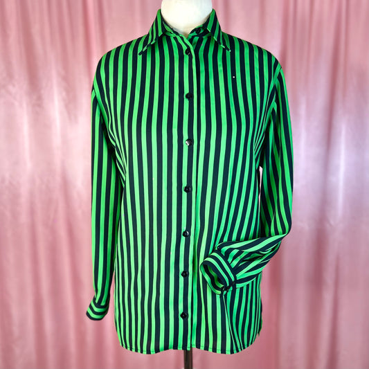 1980s Black & Green shirt, by Whimsy, size 12