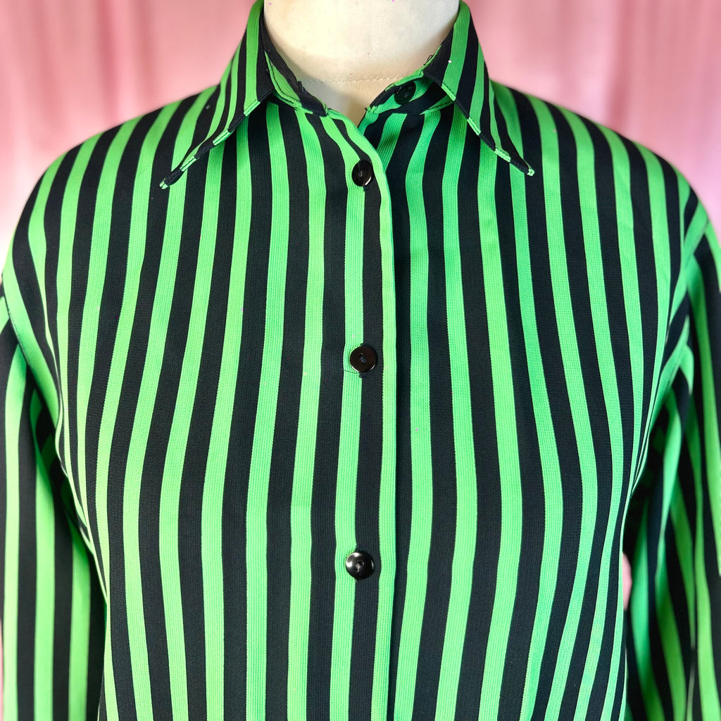 1980s Black & Green shirt, by Whimsy, size 12