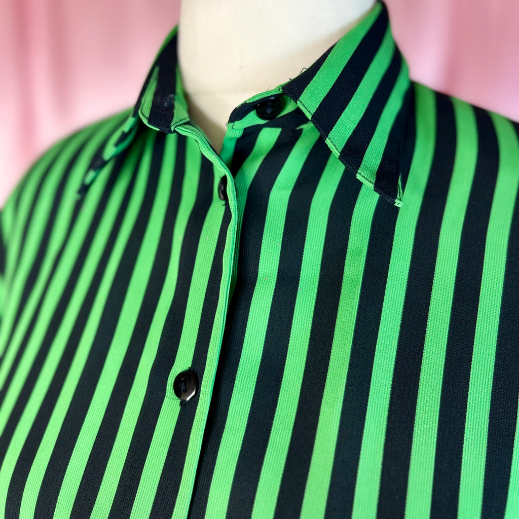 1980s Black & Green shirt, by Whimsy, size 12