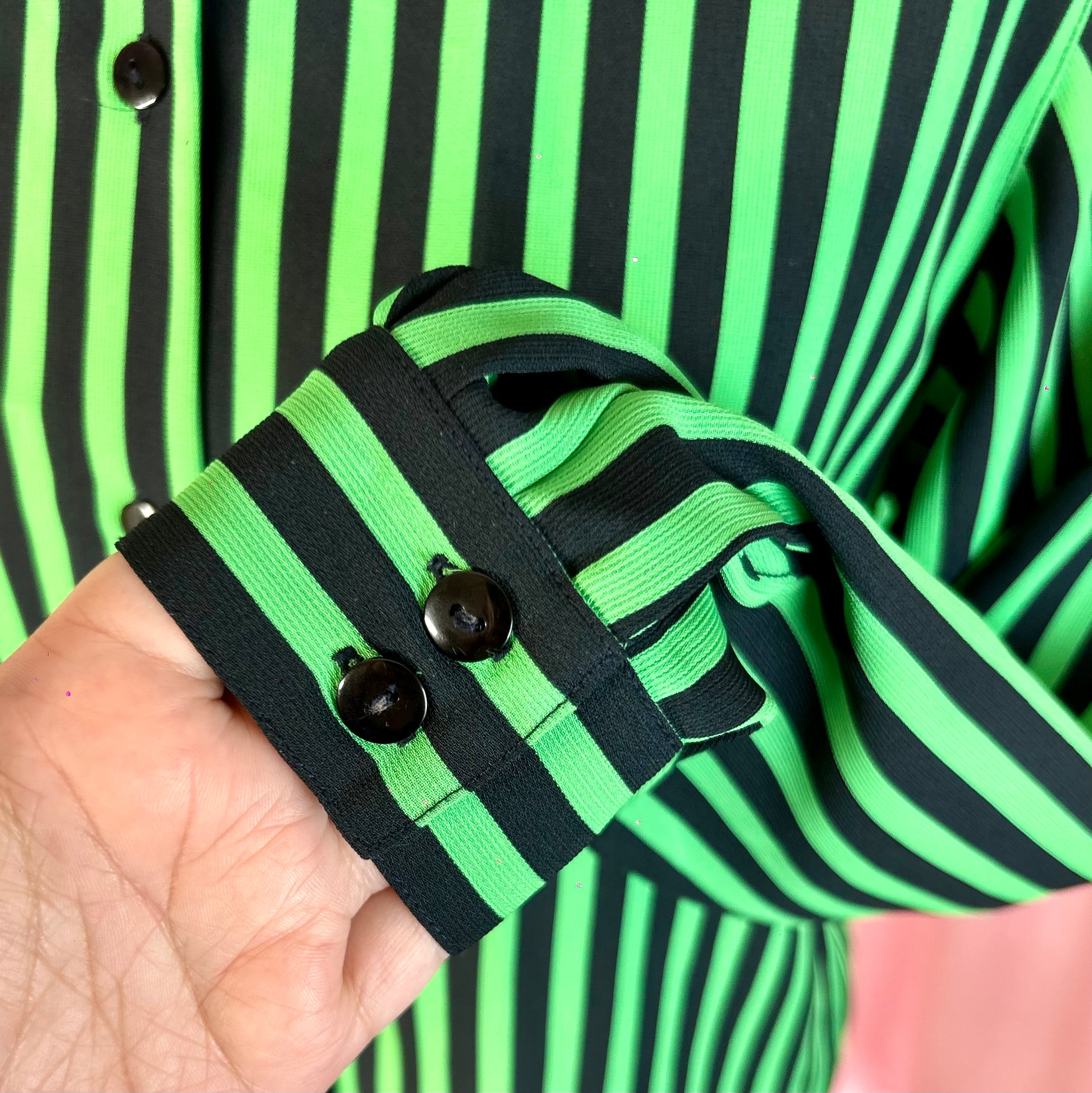 1980s Black & Green shirt, by Whimsy, size 12