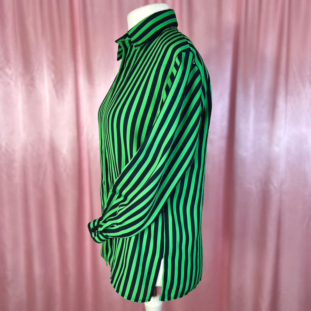 1980s Black & Green shirt, by Whimsy, size 12