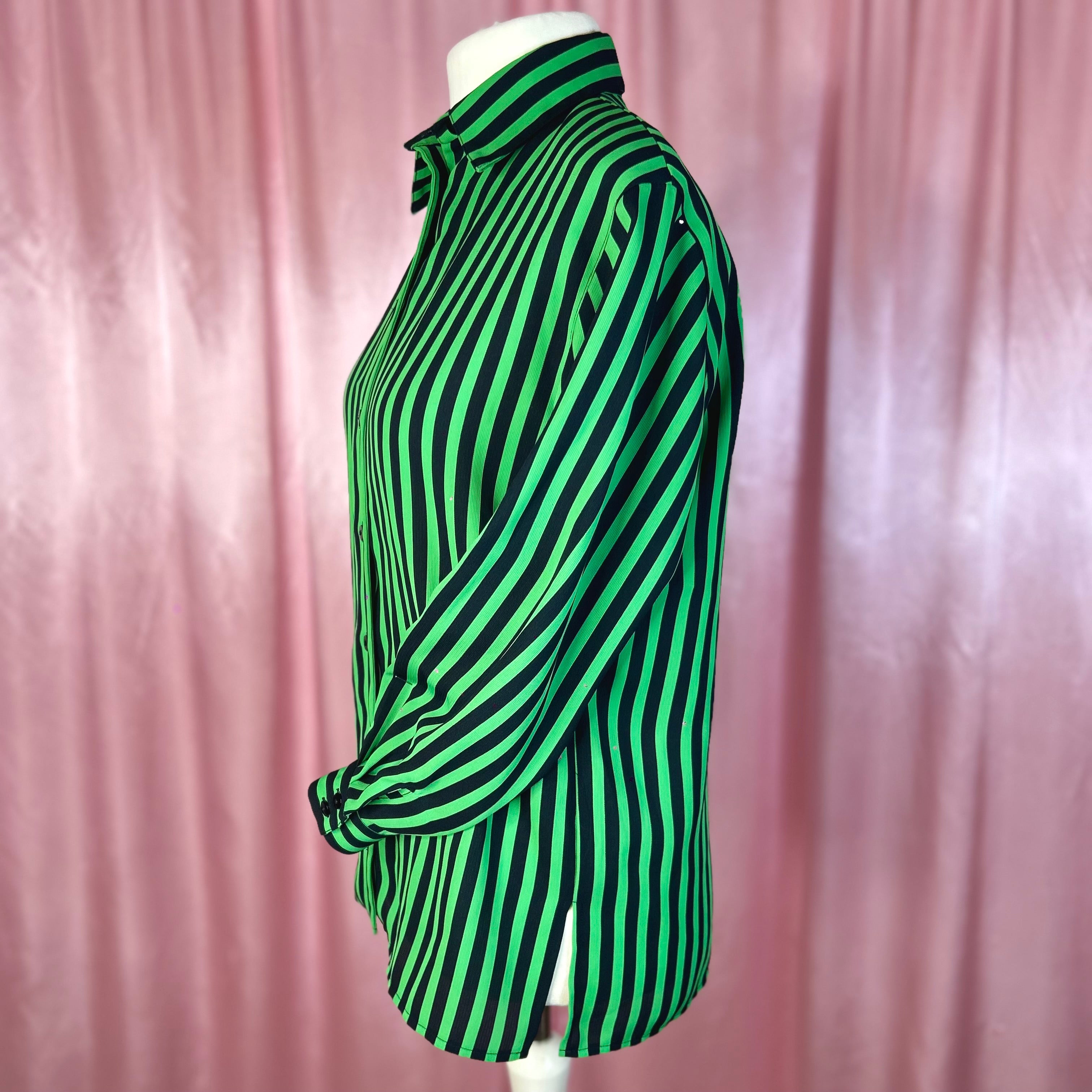 1980s Black & Green shirt, by Whimsy, size 12