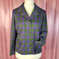 1970s Purple & Green jacket, by Gordon Wyatt, size 14