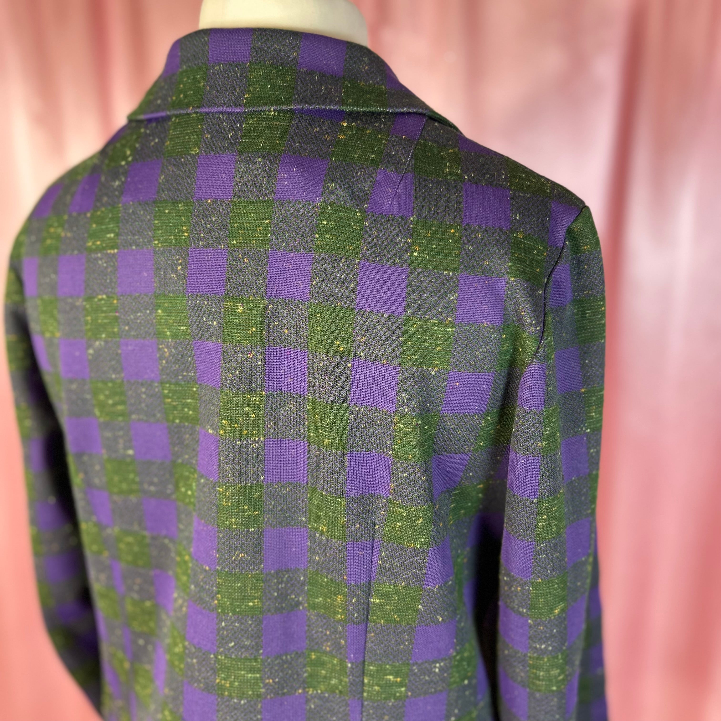 1970s Purple & Green jacket, by Gordon Wyatt, size 14