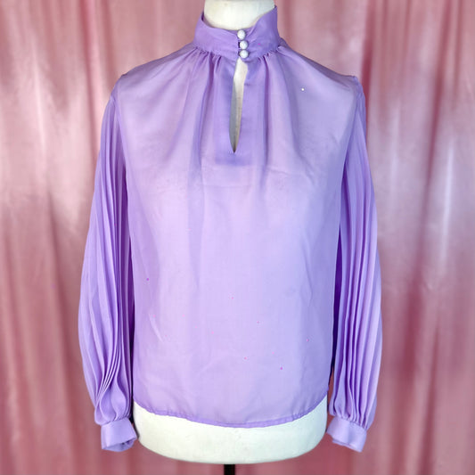 1970s Lilac blouse, by Fogbaum Blusen, size 12