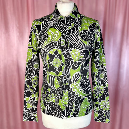 1970s Swirly dagger collar shirt, by St Michael, size 10