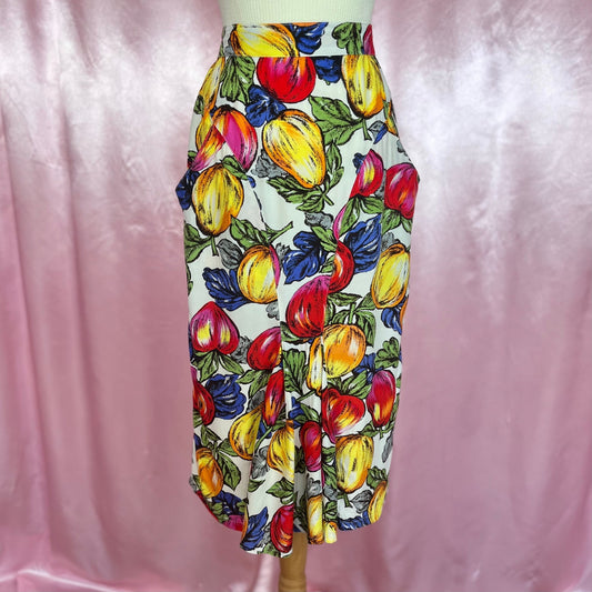 1980s fruit print skirt, by Miss Selfridge, size 8