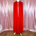 1970s Red hooded cape, by John Charles, freesize