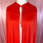 1970s Red hooded cape, by John Charles, freesize
