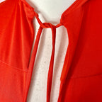 1970s Red hooded cape, by John Charles, freesize