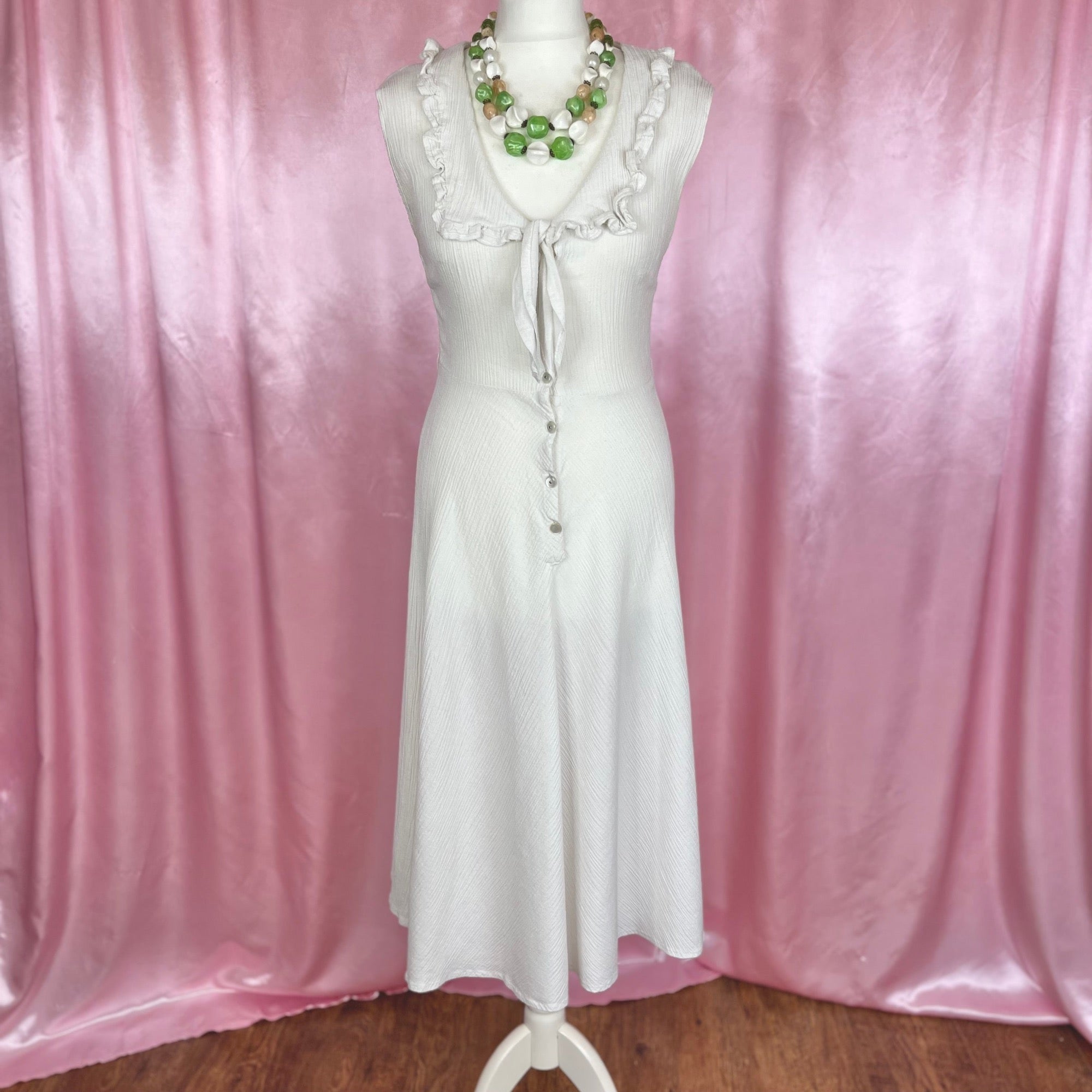 White cheesecloth dress outlet uk