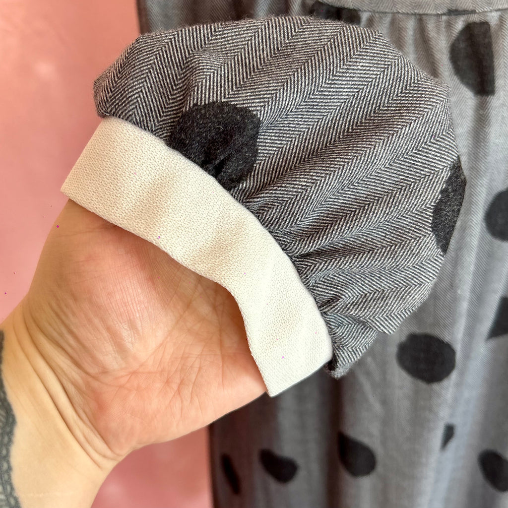 1980s Polka dot midi dress, unbranded, Size 22