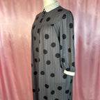1980s Polka dot midi dress, unbranded, Size 22