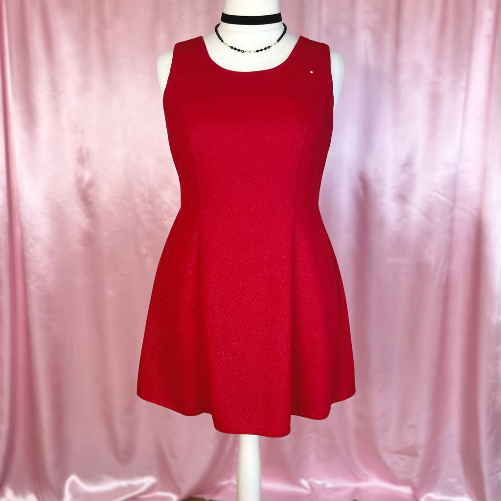 1990s Shimmery mini Dress, Etam, Size 18